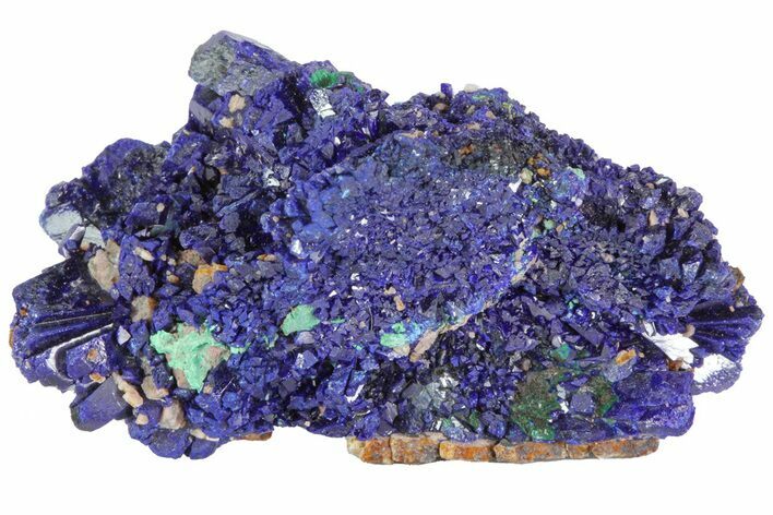 Sparkling Azurite and Malachite Crystal Cluster - Morocco #73431
